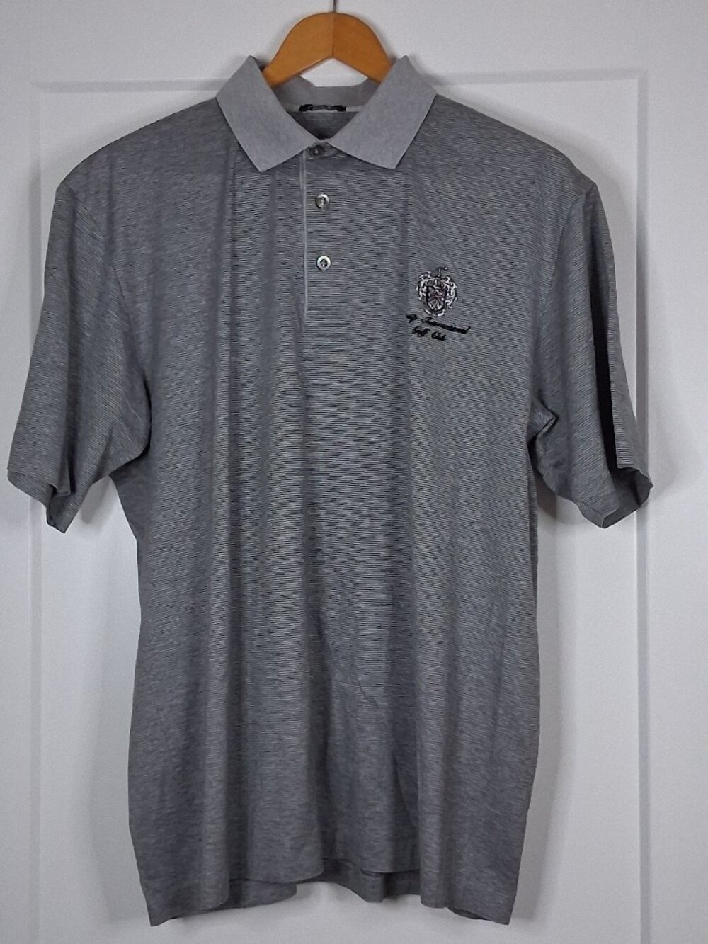 Trump International Golf Club Polo Shirt Mens Gray Cotton Marbas Short Sleeve